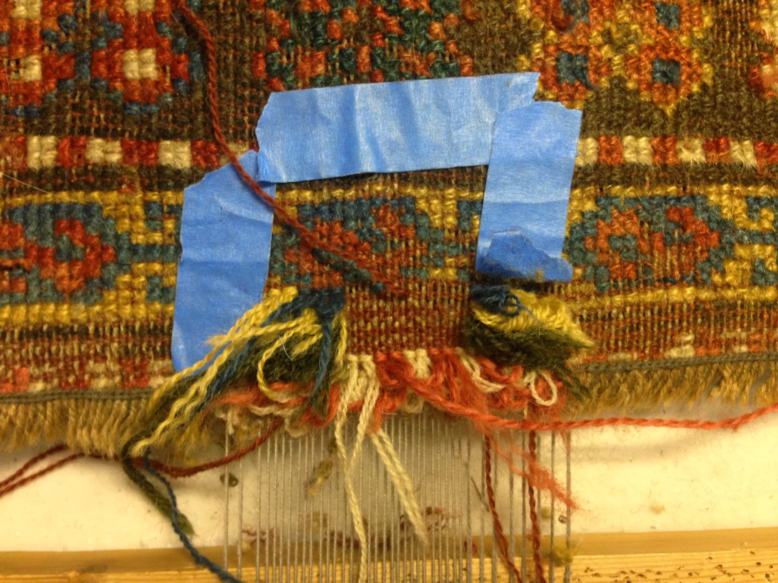 Antique Rug Repair Process and Result