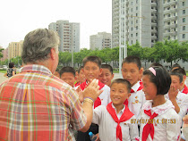 Attractive youth (children of party members) who "just happened" to wander to our path in Pyongyang