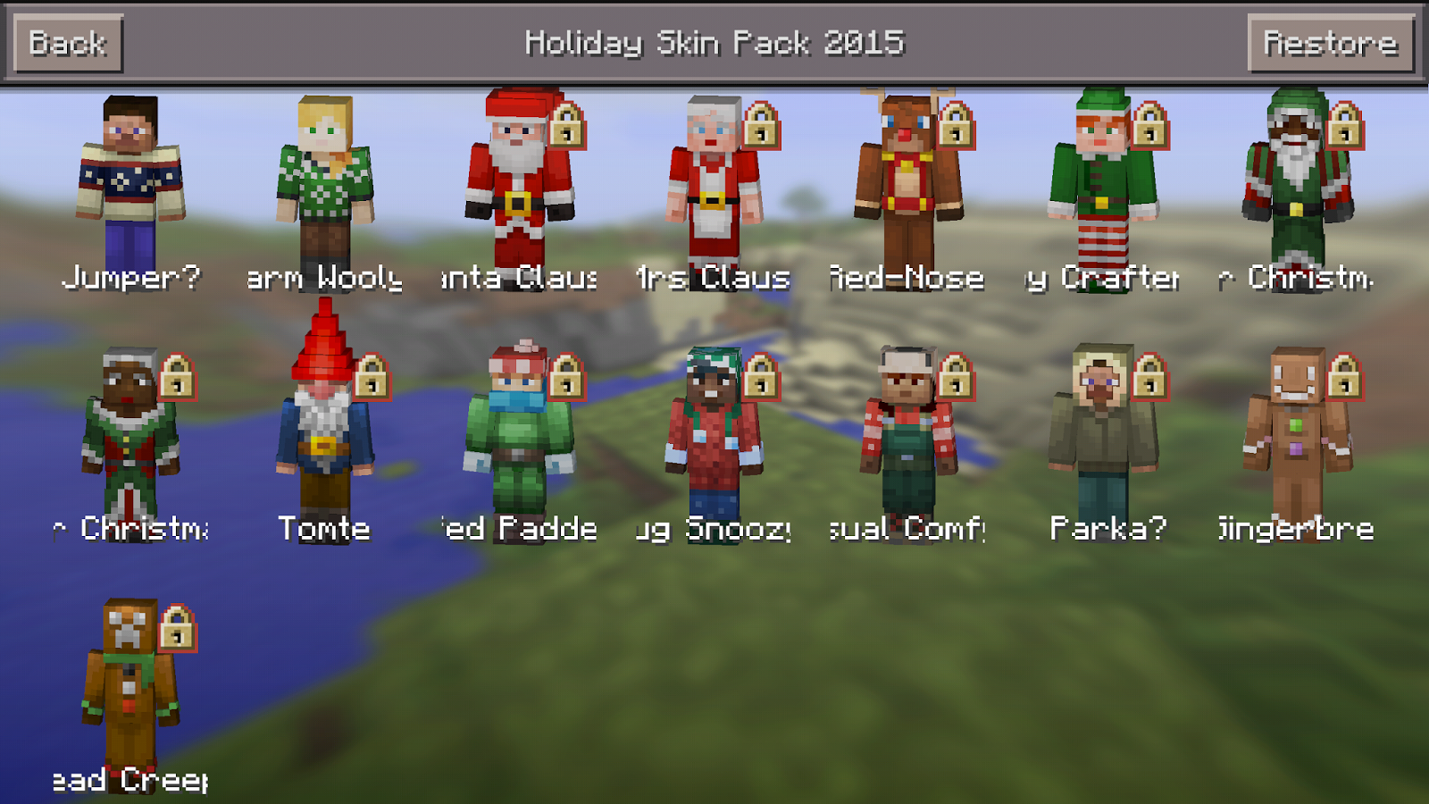 Minecraft Brings Some Holiday Spirit To Your Character Skin