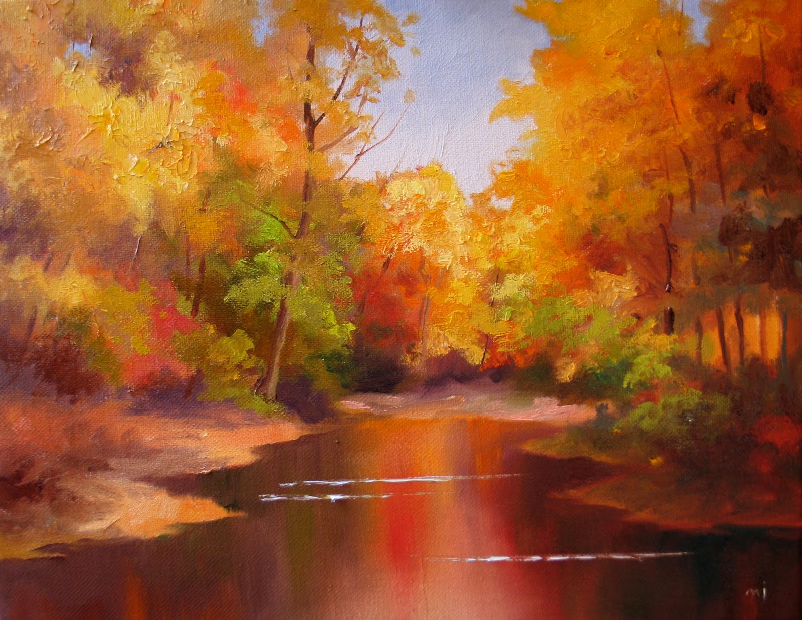 Nel's Everyday Painting Fall Color Sketch SOLD