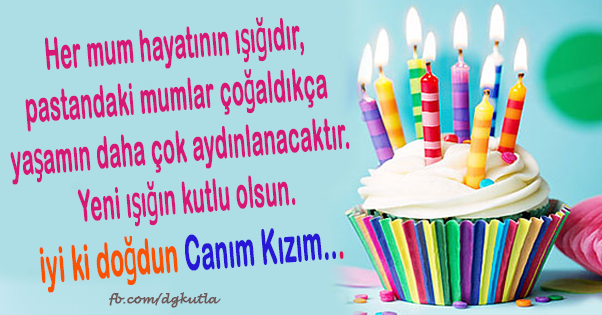 Kizina Dogum Gunu Tebrik Kartli Mesaj