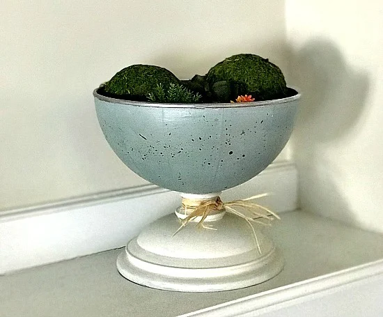 Robin's Egg Blue Globe Pedestal Dish.