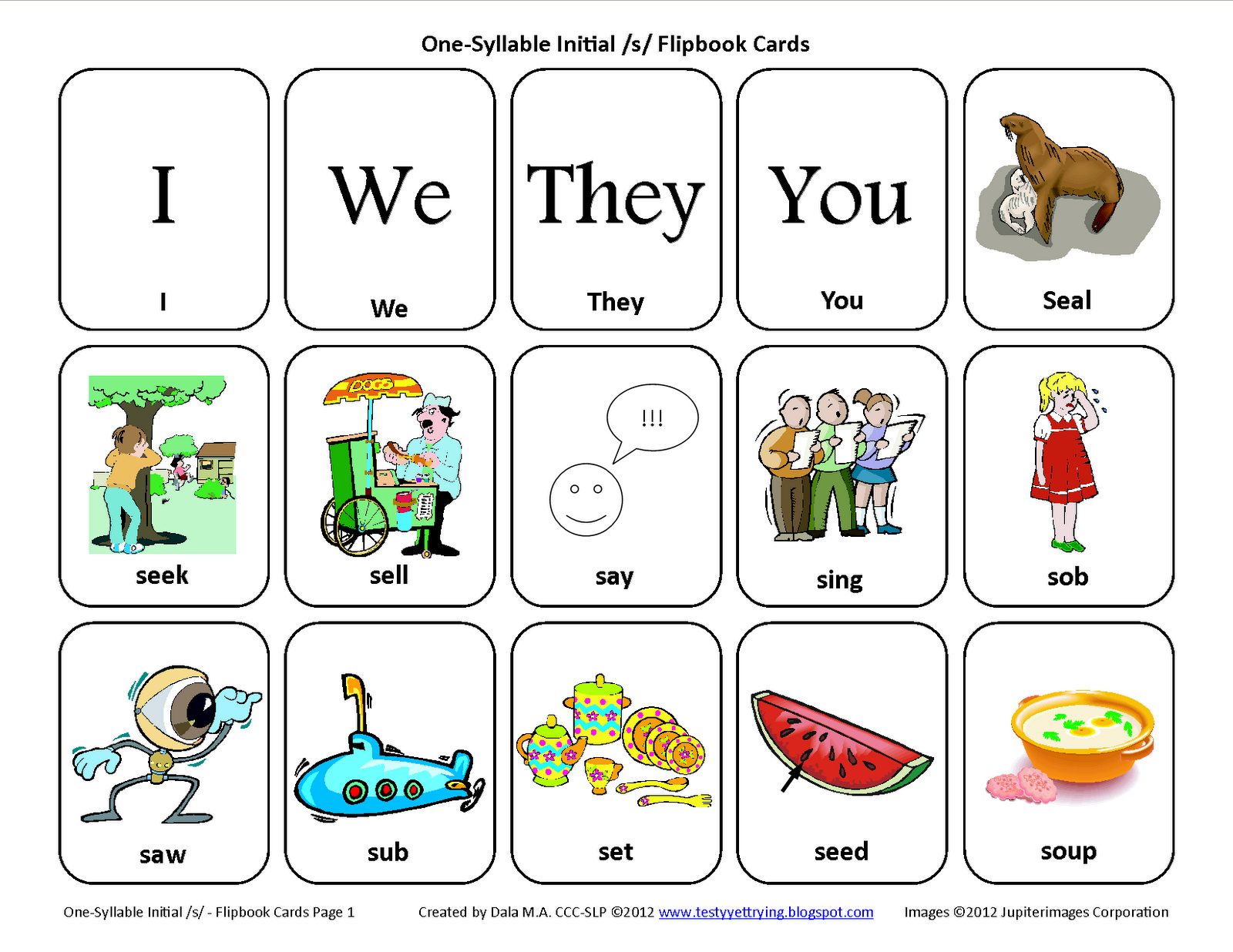 Printable Picture Cards For Speech Therapy Free Pdf
