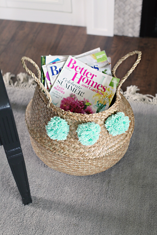 IHeart Organizing DIY Pom Pom Basket (an easy High/Low project!)