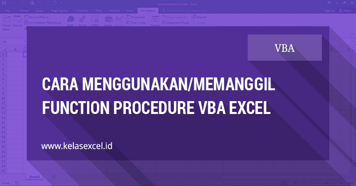Cara Menggunakan Function Procedure VBA Excel #09