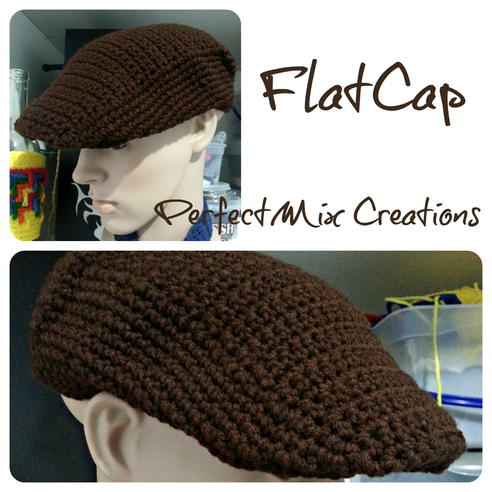 Crochet flat top hat Clearance