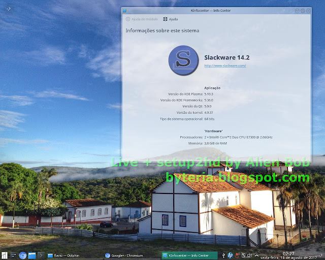 Slackware com Plasma 5 KDE instalado a partir da Live + Script by Alien Bob Slackware com Plasma 5 KDE instalado a partir da Live + Script by Alien Bob