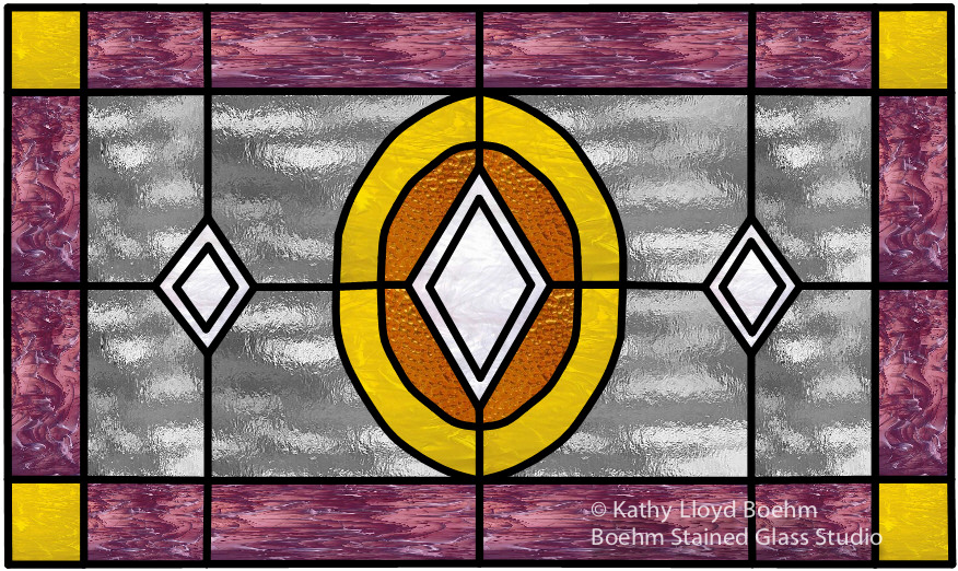 Boehm Stained Glass Blog Geometric beveled stained glass window Done!