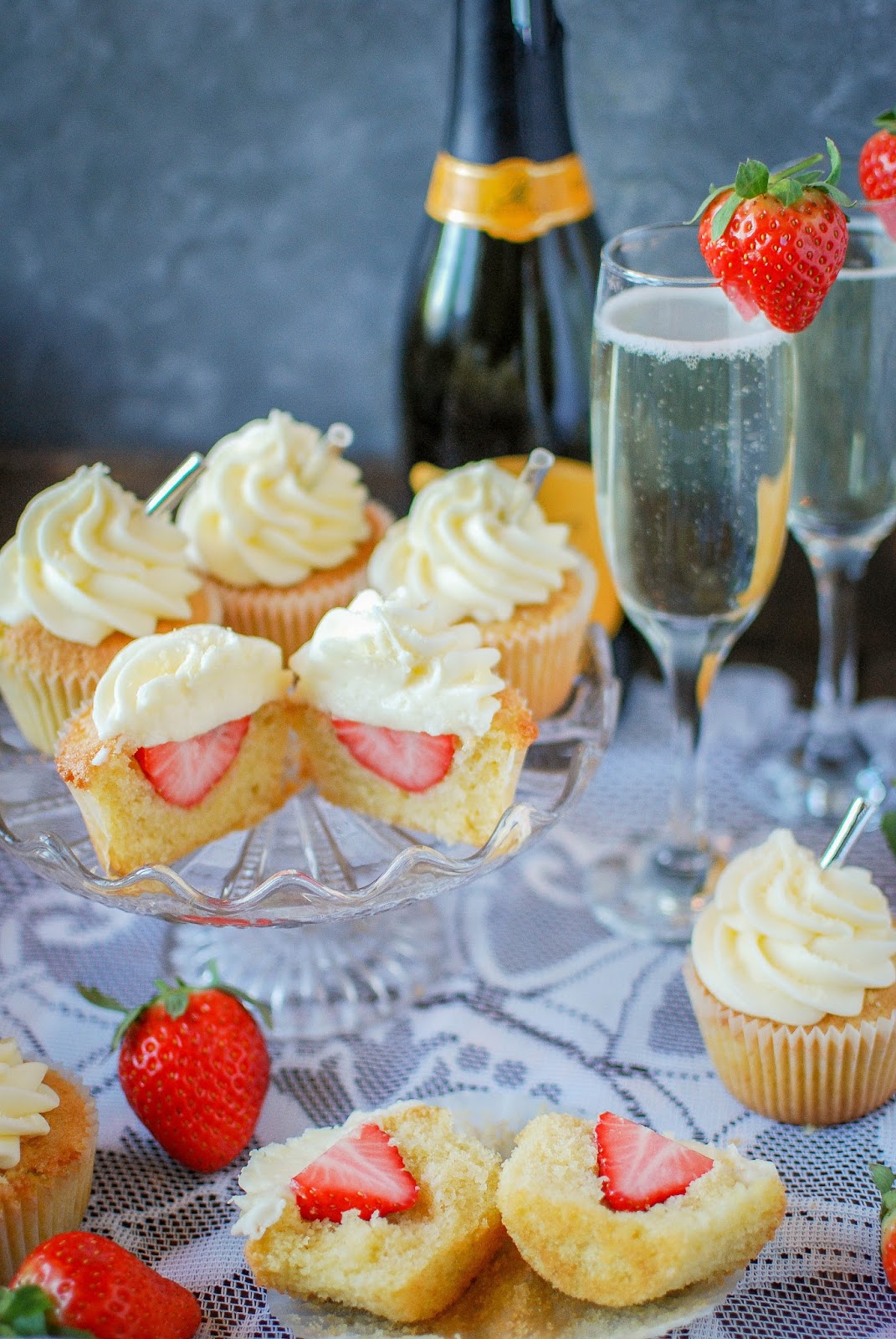 Strawberry Prosecco Cupcakes Recipe Katiecakes Strawberry Prosecco Cupcakes Recipe Katiecakes
