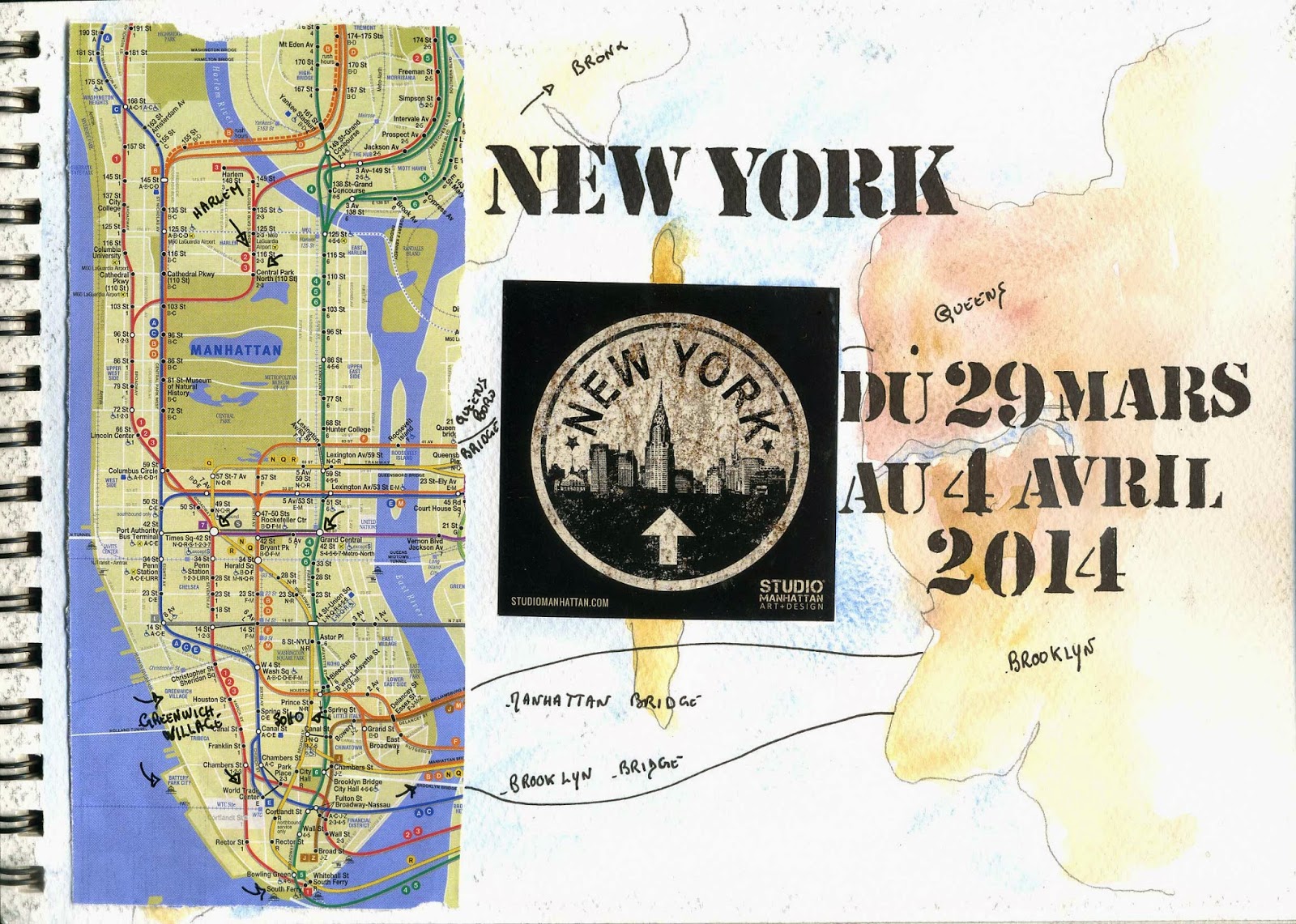 CROB'ART & GRIBOUILLIS: Carnet de voyage New York