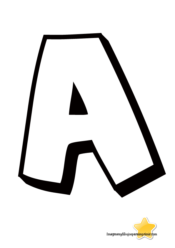 Letra A para colorear Árbol ABC