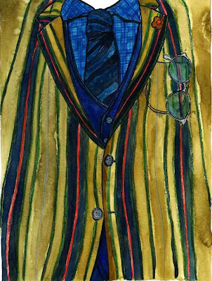 Una delle interpretazioni delle giacche Lardini di Andrea Tarella a Pitti Uomo 85