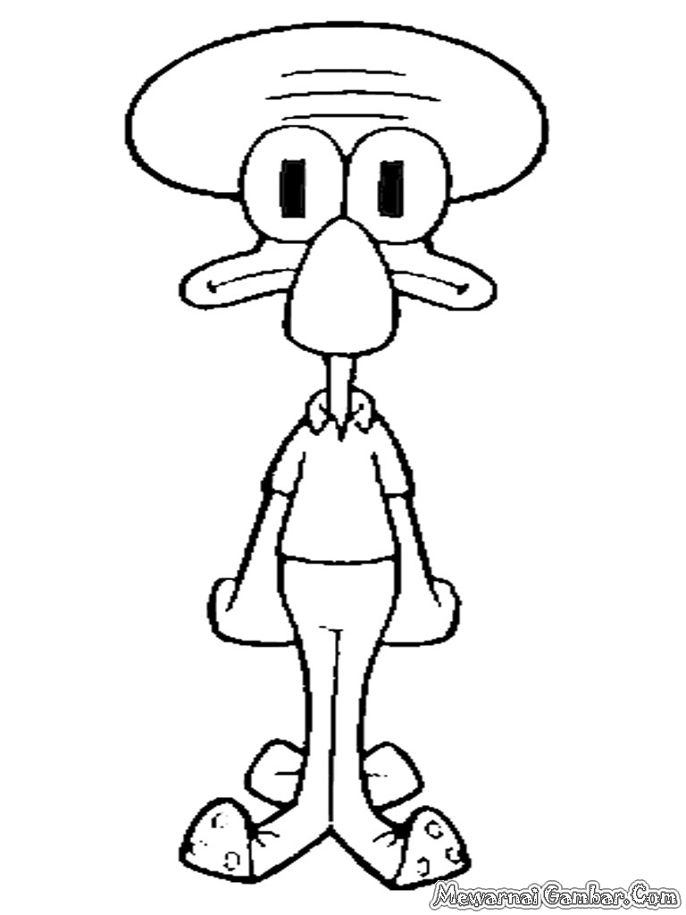 Squidward Coloring Pages Free Printable