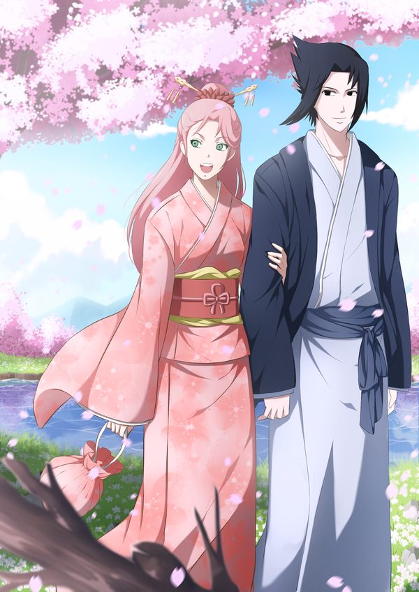 17+ WALPAPER HD SASUKE MENIKAH SAKURA BESERTA ANAKNYA (NARUTO)