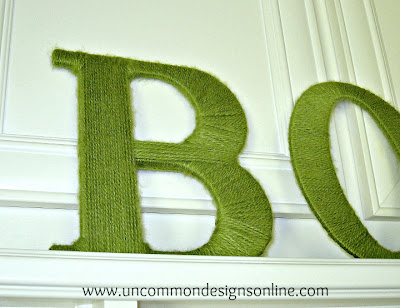 BOO yarn letters tutorial