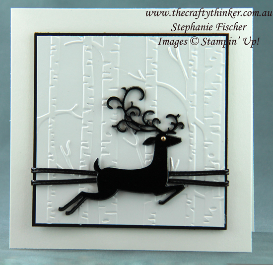 www.thecraftythinker.com.au, Christmas Card, Detailed Deer, Woodland embossing folder, Stampin' Up #thecraftythinker #christmascard #crazycraftersbloghop #detaileddeer #cardmaking #xmascard , Christmas Card, Detailed Deer, Woodland embossing folder, Stampin' Up Australia Demonstrator, Stephanie Fischer, Sydney NSW