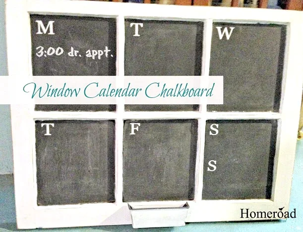 How to create a chalkboard calendar from an old window