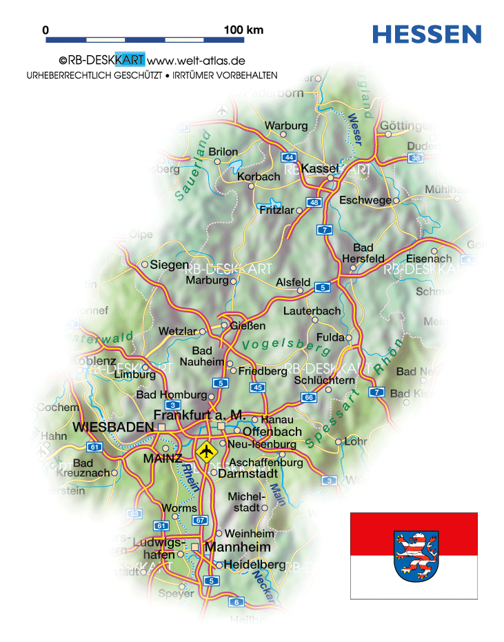 Landkarten Hessen Landkarten Hessen
