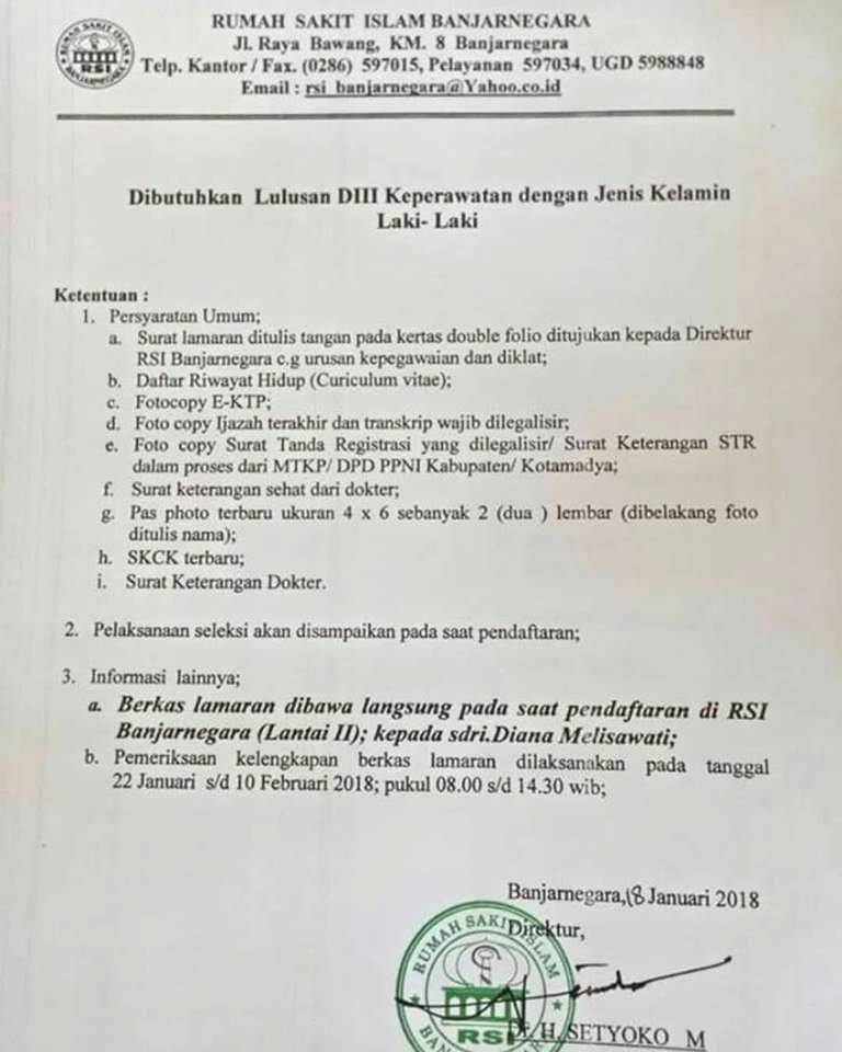Lowongan Kerja Rsud Banjarnegara