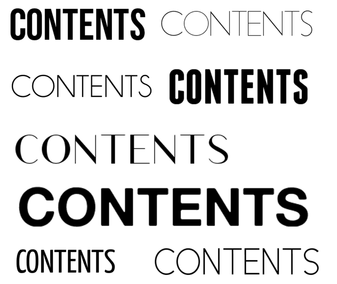 Honica's Media Blog Contents Page Fonts for Student Magazine