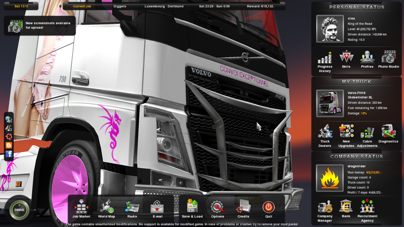 Devilondsky Euro Truck Simulator 2 EXP And Level Cheat With Cheat Engine 6 3