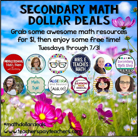 Math $1 Deals Tuesdays in July 2018