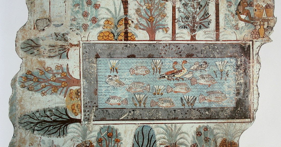 The Garden, fresco from Nebamun tomb, originally in Thebes, Egypt