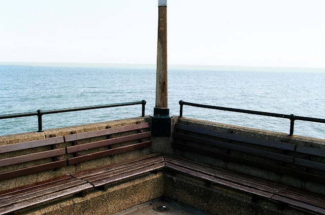 View to France bench, Deal Pier, Kent