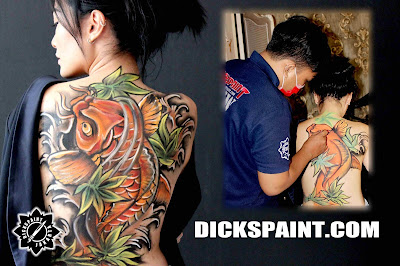 body painting jakarta koi fish