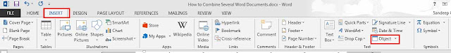 Word Doc, MS Office, Office365, Combine Many Doc files, Combine Multiple Word Doc files, Insert Document, Page, Object, Paste File, Copy, Cut, Place your cursor, combine many Word doc.