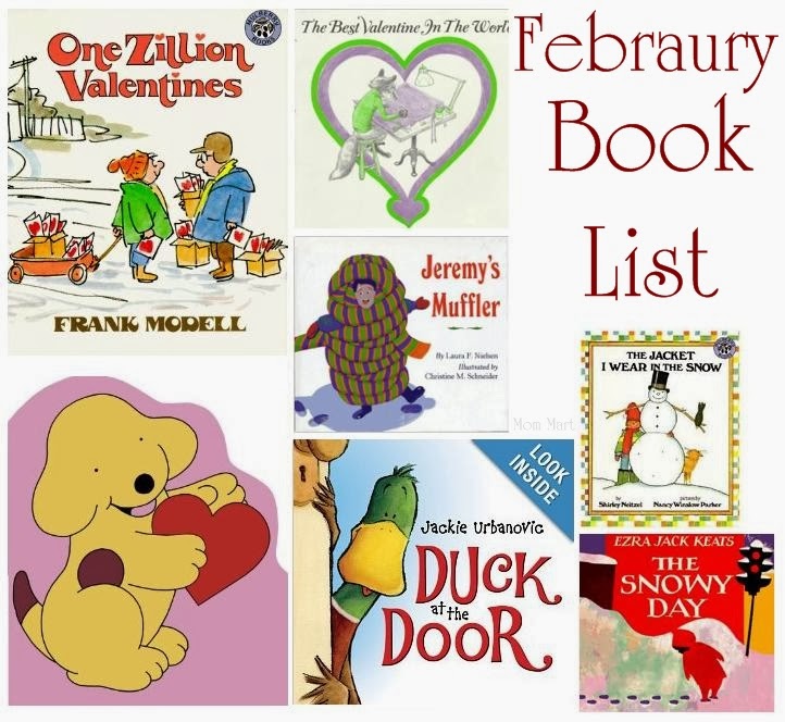 2014 February Valentine's Day and Winter Book List