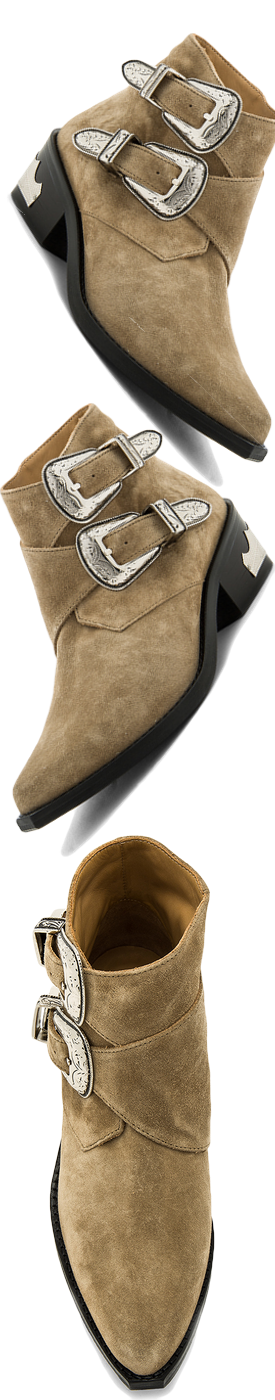 TOGA PULLA DOUBLE BUCKED SUEDE BOOTIE 