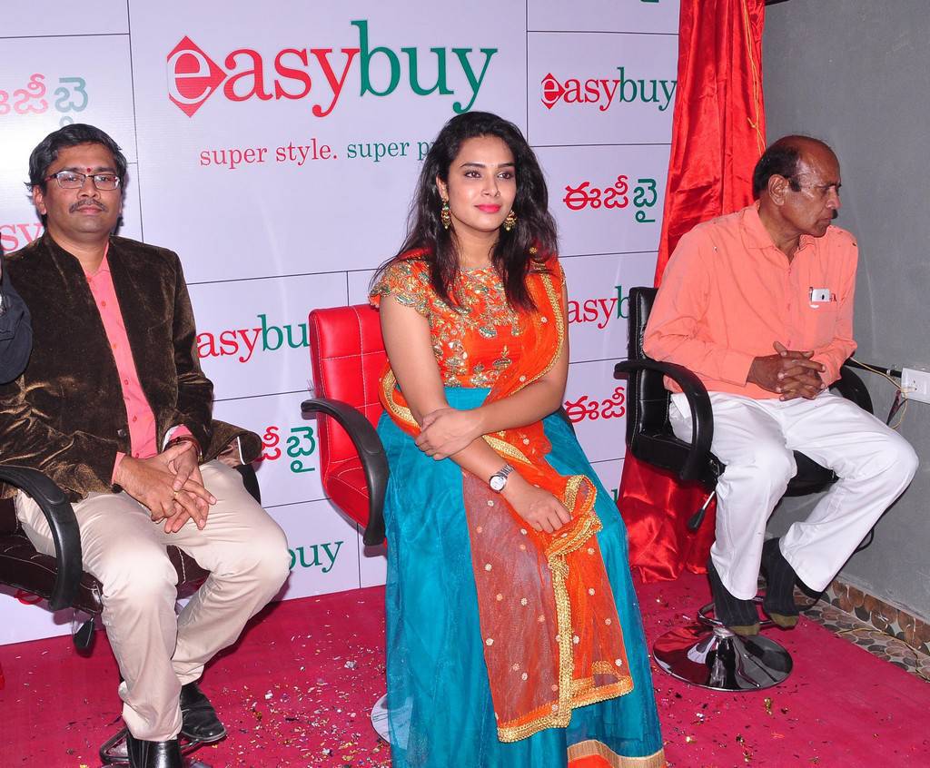 Telugu Tv Actress Hari Teja Hot Looking Face In Orange Dress