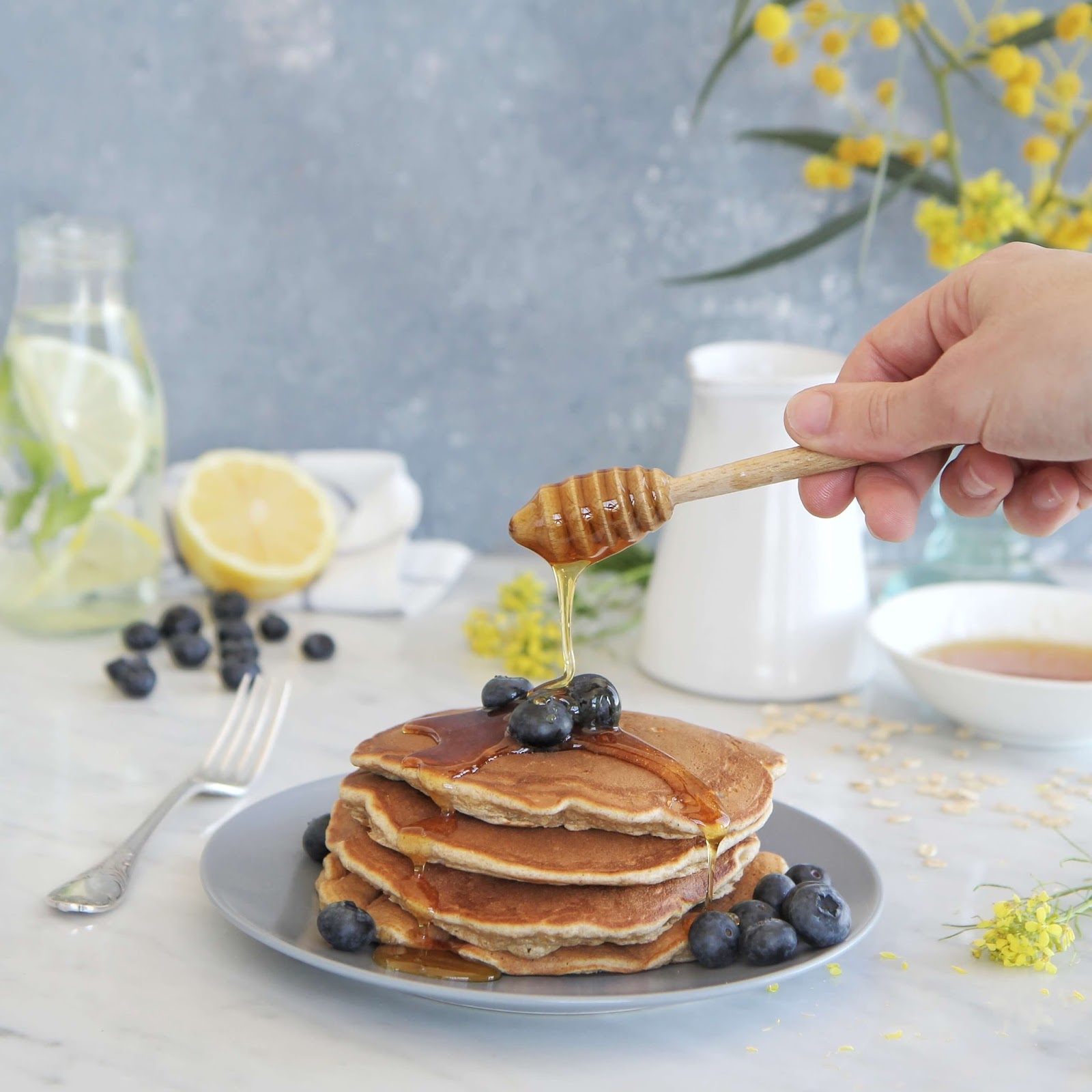 Healthy Pancakes Avoine Et Farine Complete Recueil Gourmand