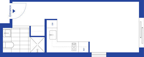New York City micro apartment floor plan