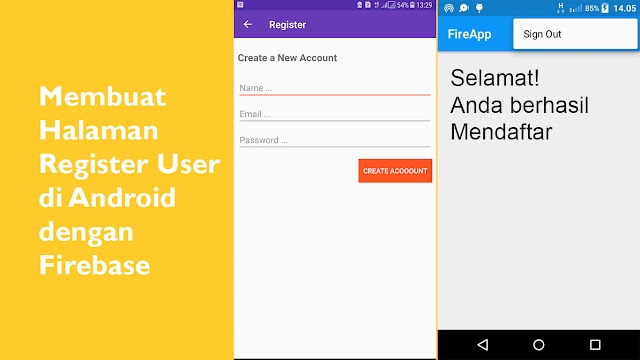 Membuat Register User dengan Firebase di Android Studio