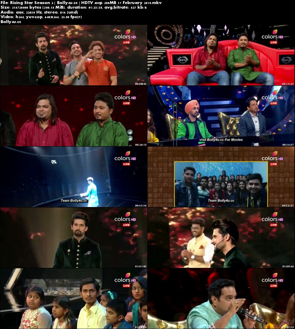 Rising Star Season 2 HDTV 480p 300MB 17 February 2018 Download Rising Star Season 2 HDTV 480p 300MB 17 February 2018 Download