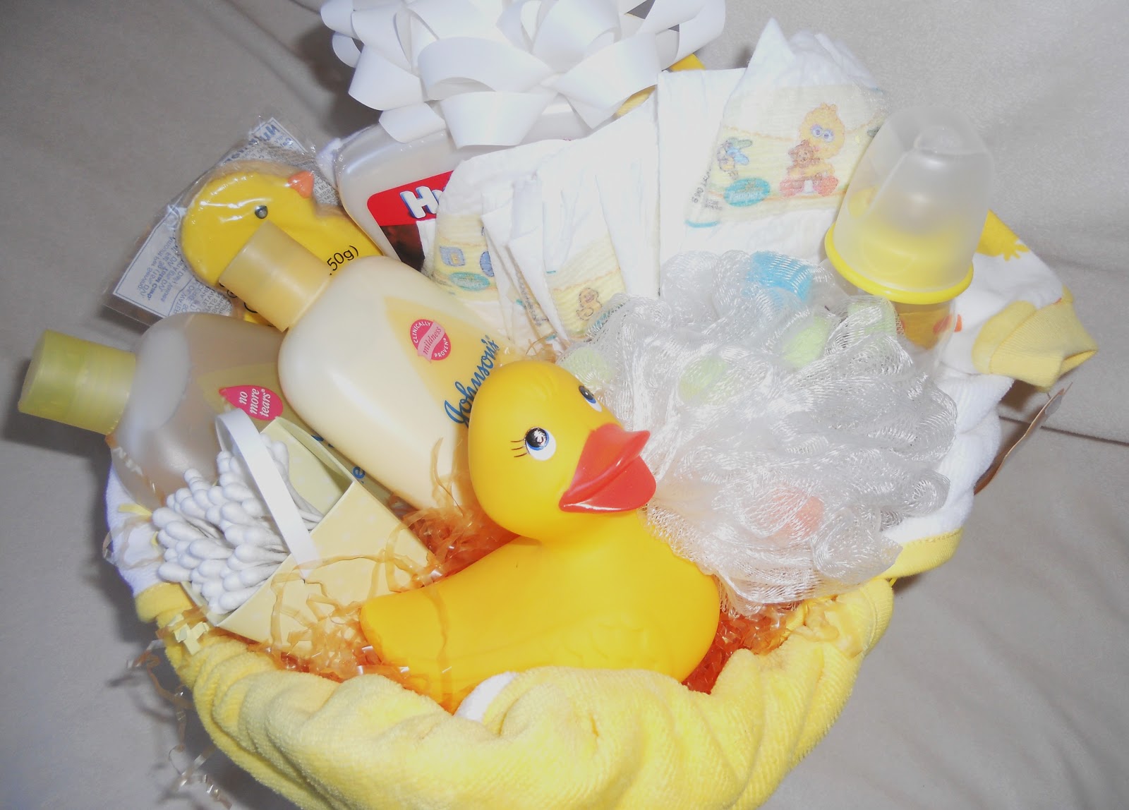 HomeMade Gift Baskets Duck Themed Baby Gift Basket
