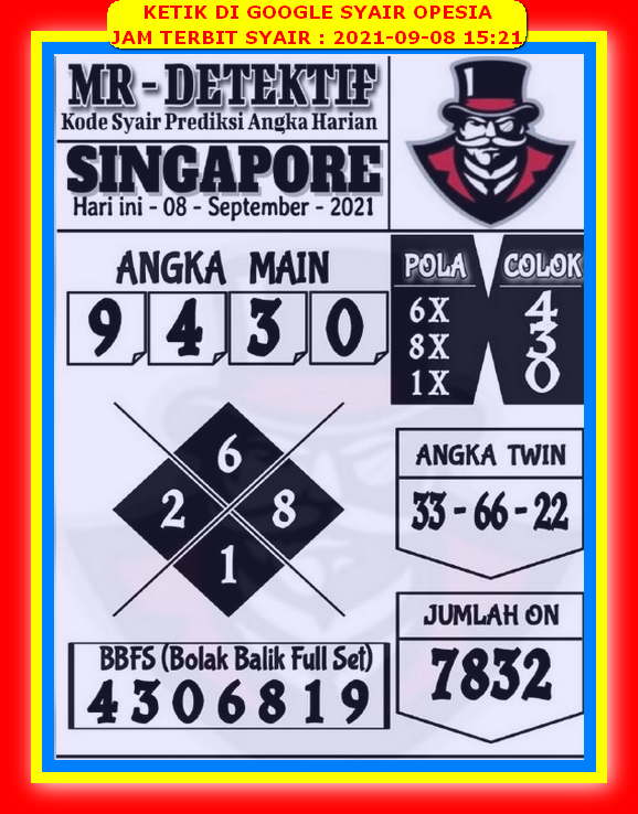 Syair Sgp Hari Ini Rabu 8 September 2021 Opesia Official