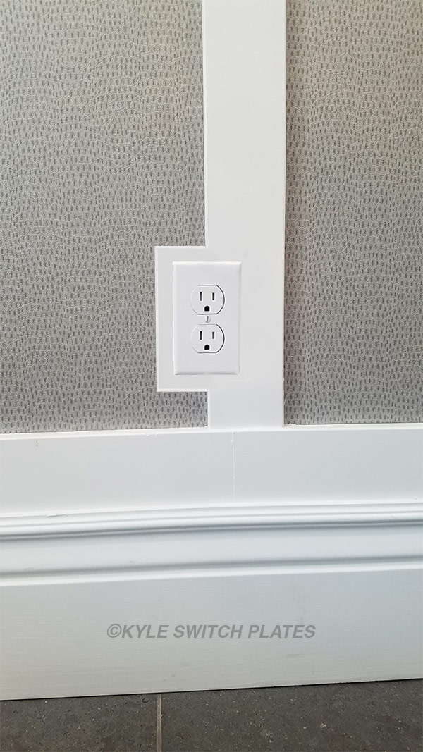 Kyle Switch Plates Options for Adding Wall Tile or Trim Around Light