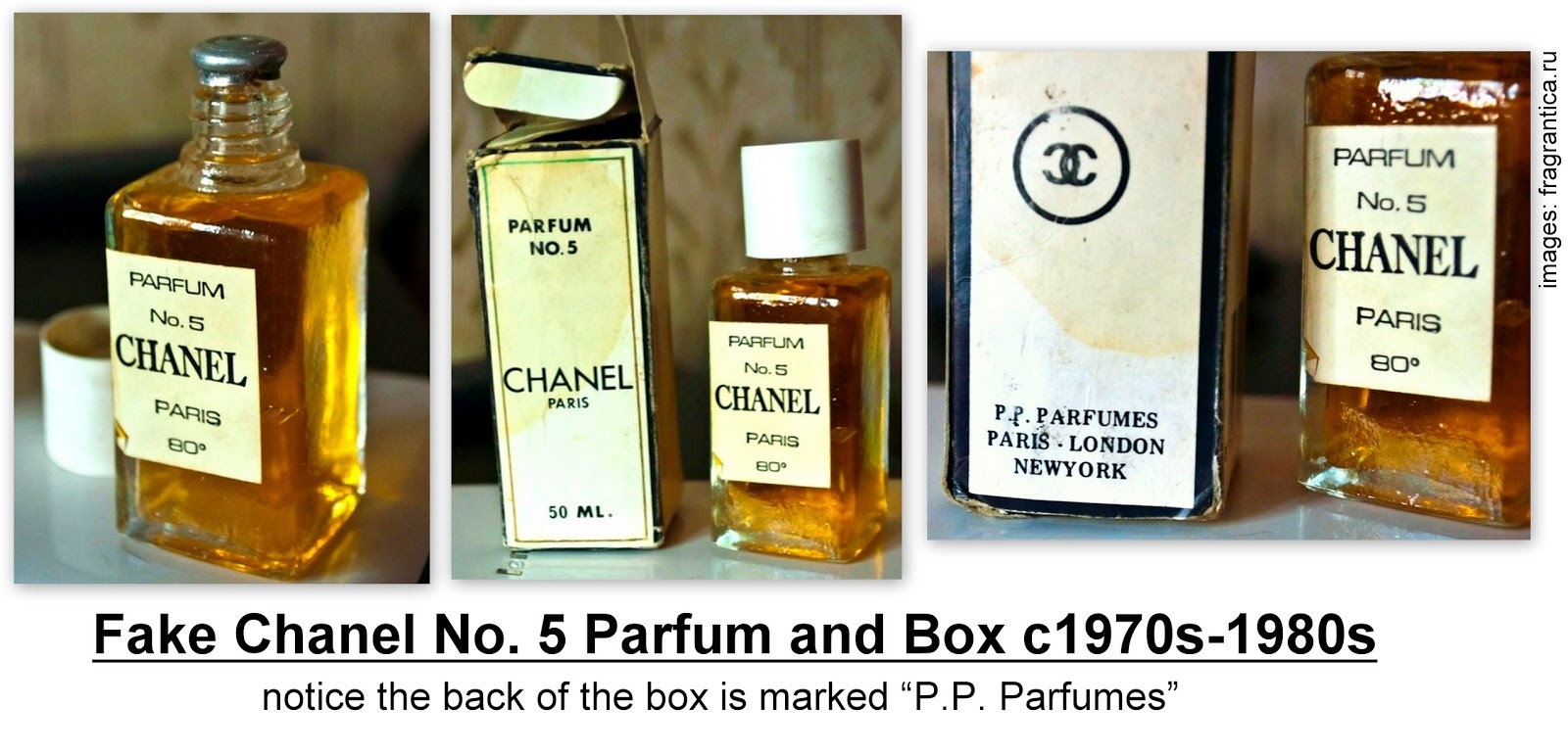 Chanel Perfume Bottles: Vintage 1970s-1980s Fake Chanel No. 5
