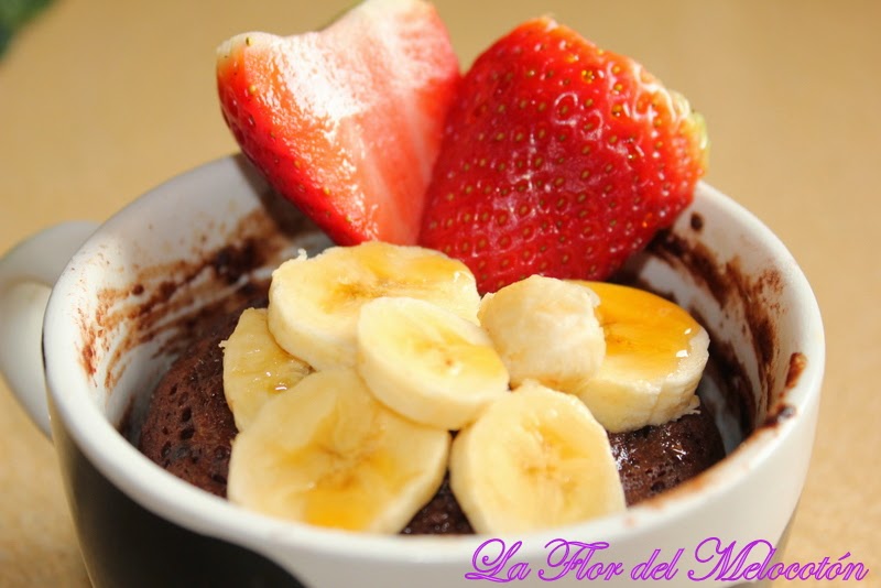 Mug cake de chocolate y plátano