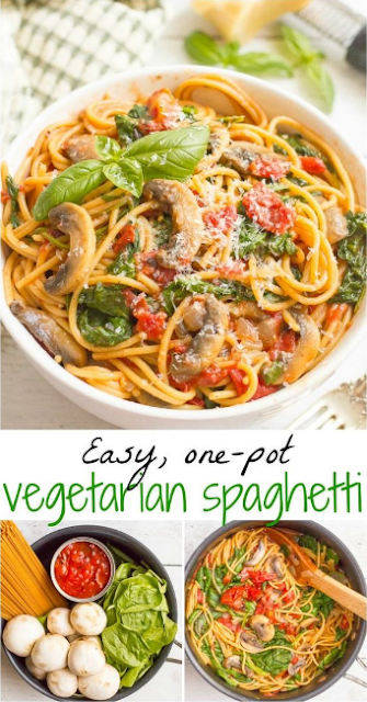 One-pot vegetarian spaghetti One-pot vegetarian spaghetti