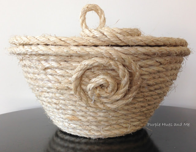 Purple Hues and Me: Coiled Sisal Rope Basket with Lid DIY