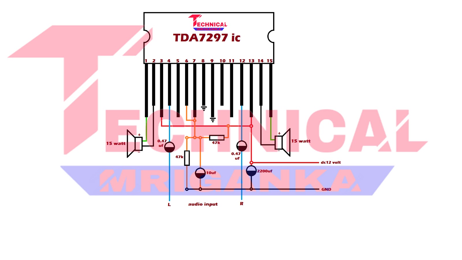 TDA7297 Ic Wiring Details