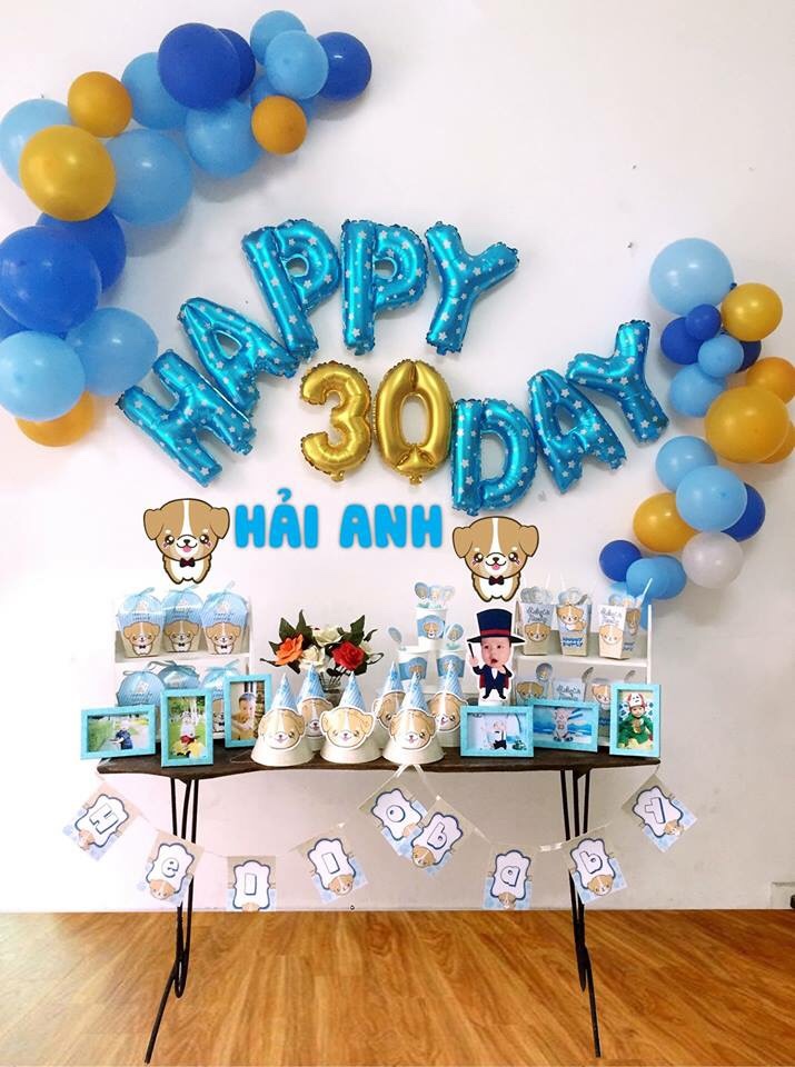 Bóng trang trí đầy tháng cho bé tại Thanh Trì Bong trang tri day thang cho be tai Thanh Tri