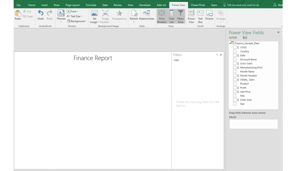 Power View report in SharePoint Explore Microsoft 365