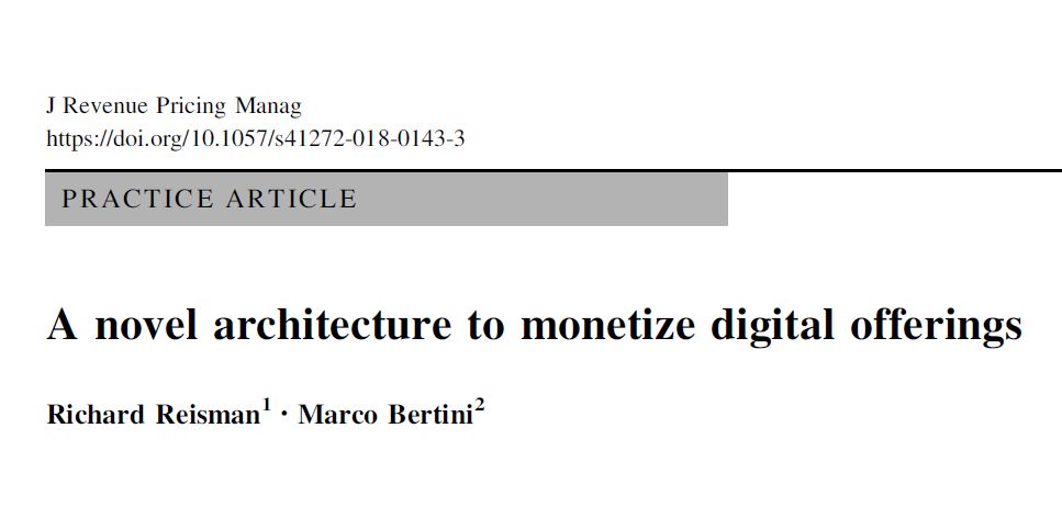 Journal of Revenue and Pricing Management Article on FairPay