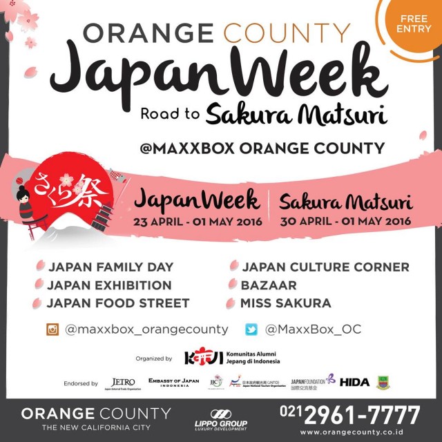 Japan Week Road to Sakura Matsuri 2016 Orange County Lippo Cikarang.