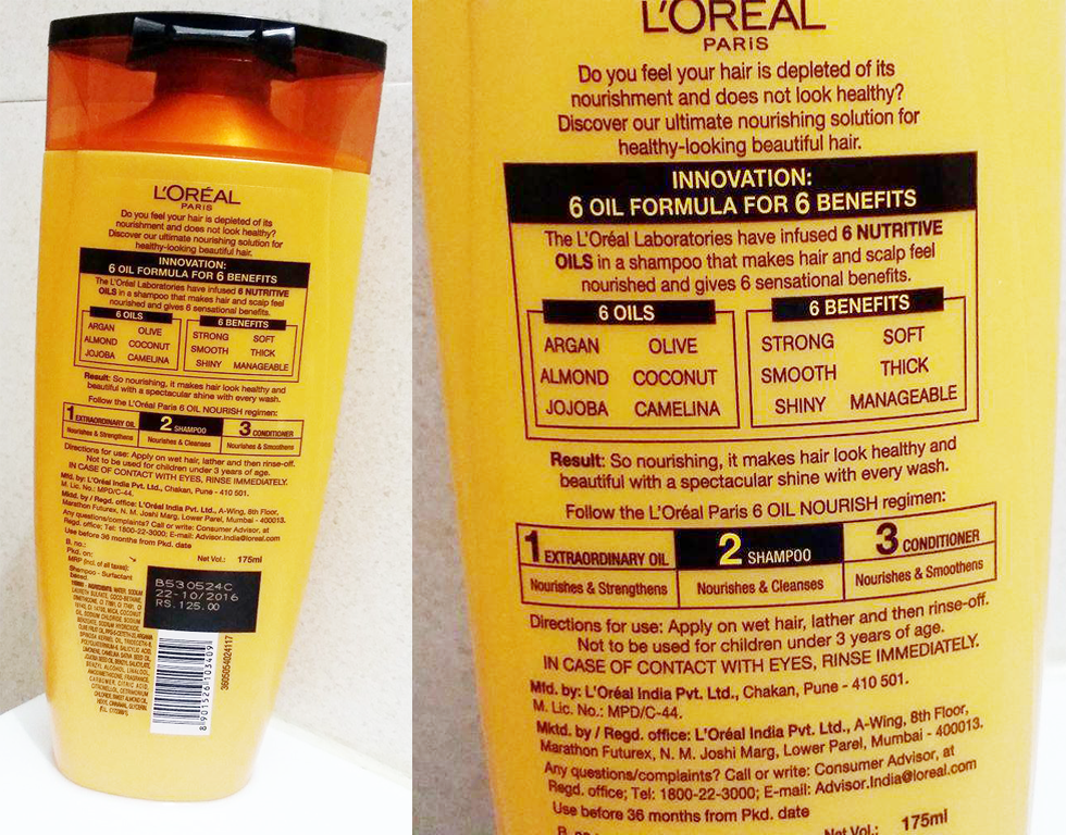 Review L'Oreal 6 Oil Nourish Shampoo